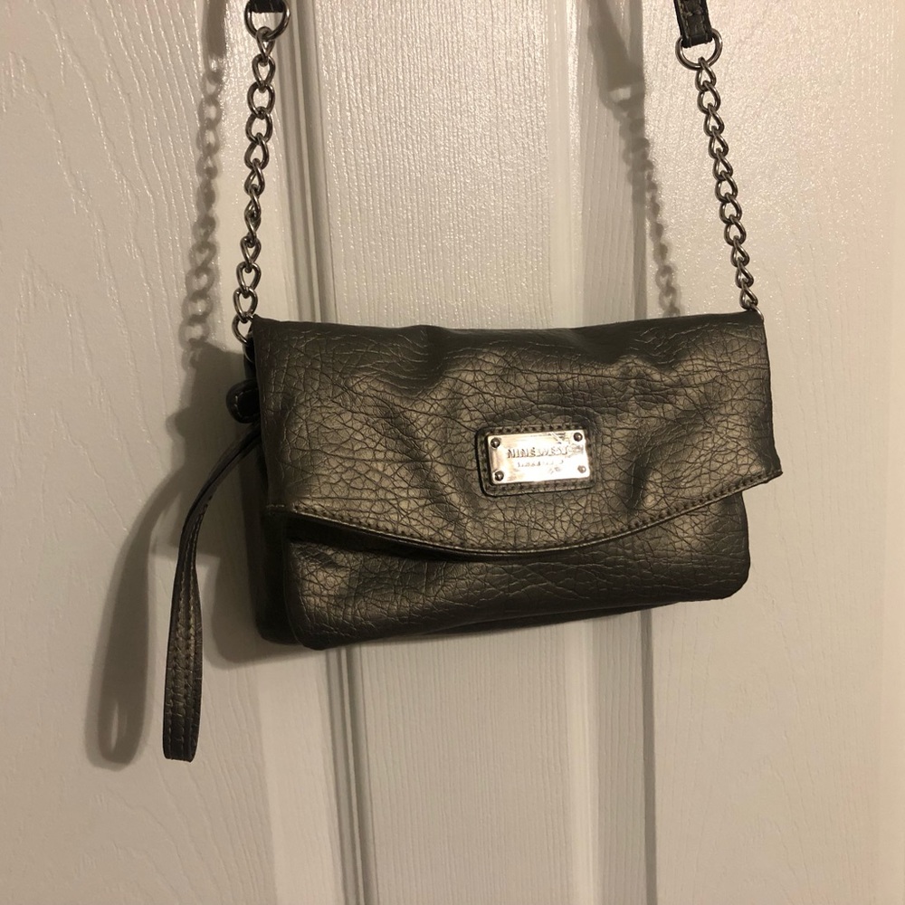 Nine West Clutch crossbody combo in Taupe Silver Chrome